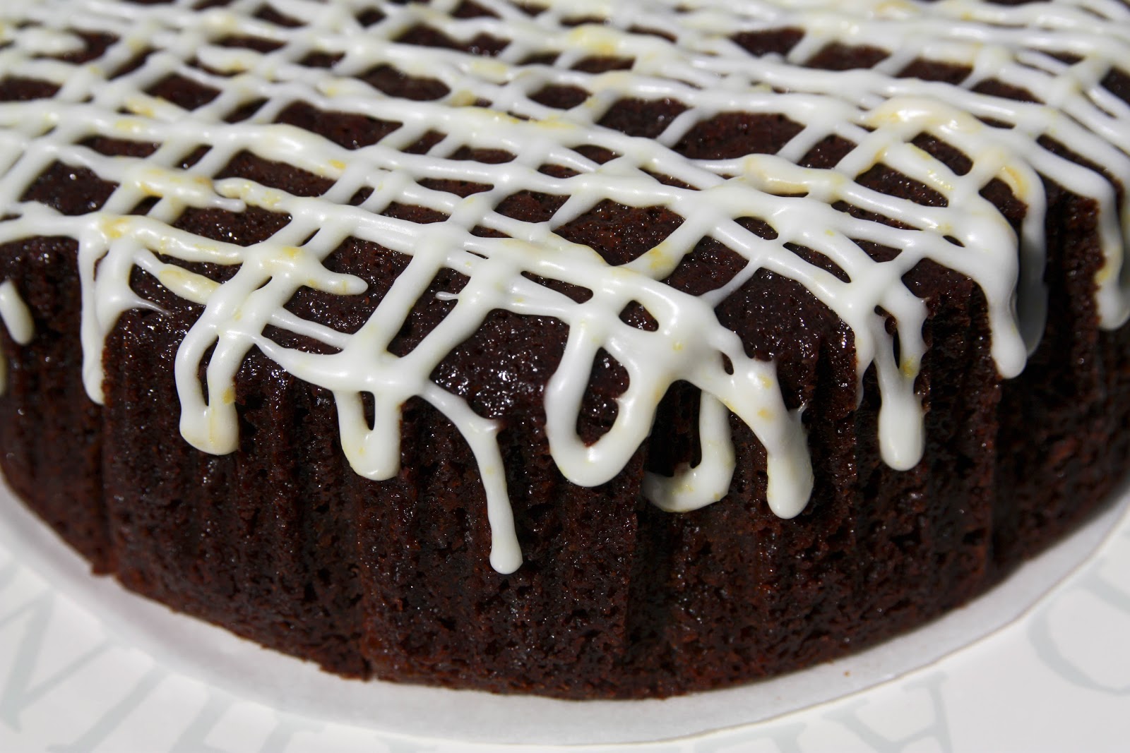 The Cake Trail Sticky Ginger Cake with lemon drizzle icing