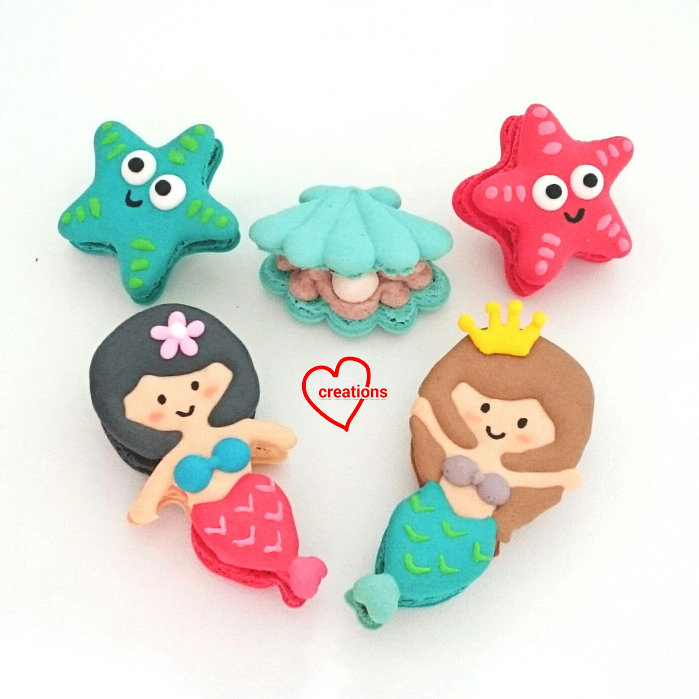 Loving Creations for You: Mermaid Assorted Macarons &ndash; sea themed