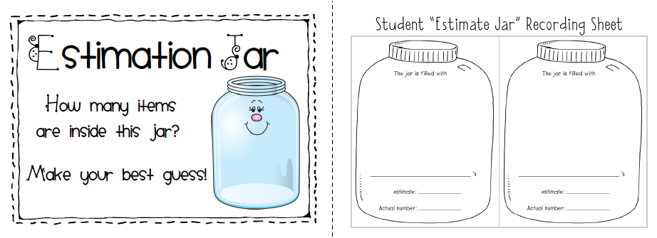 Sailing Through 1st Grade: Estimation Jar Label
