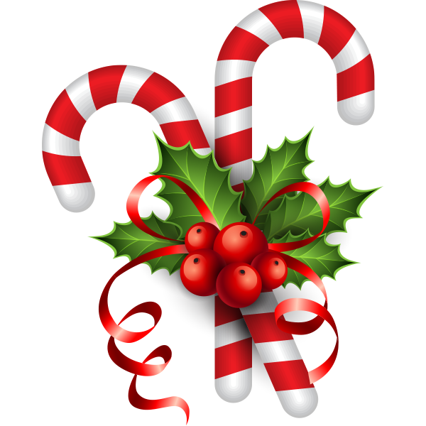 Christmas candy cane icon