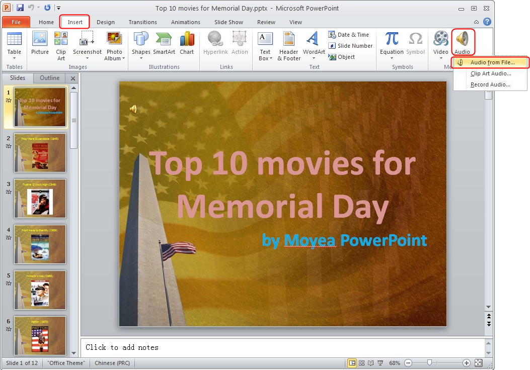 PowerPoint Tips How to Set Background Music in PowerPoint 2010
