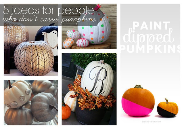 5 Ideas for People Who Don't Carve Pumpkins!  #halloween #pumpkins #noncarvepumpkins #paintpumpkins #diy #holiday