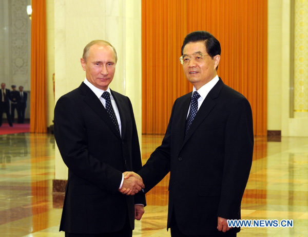 Putin meets Hu Jintao Oct. 12, 2011