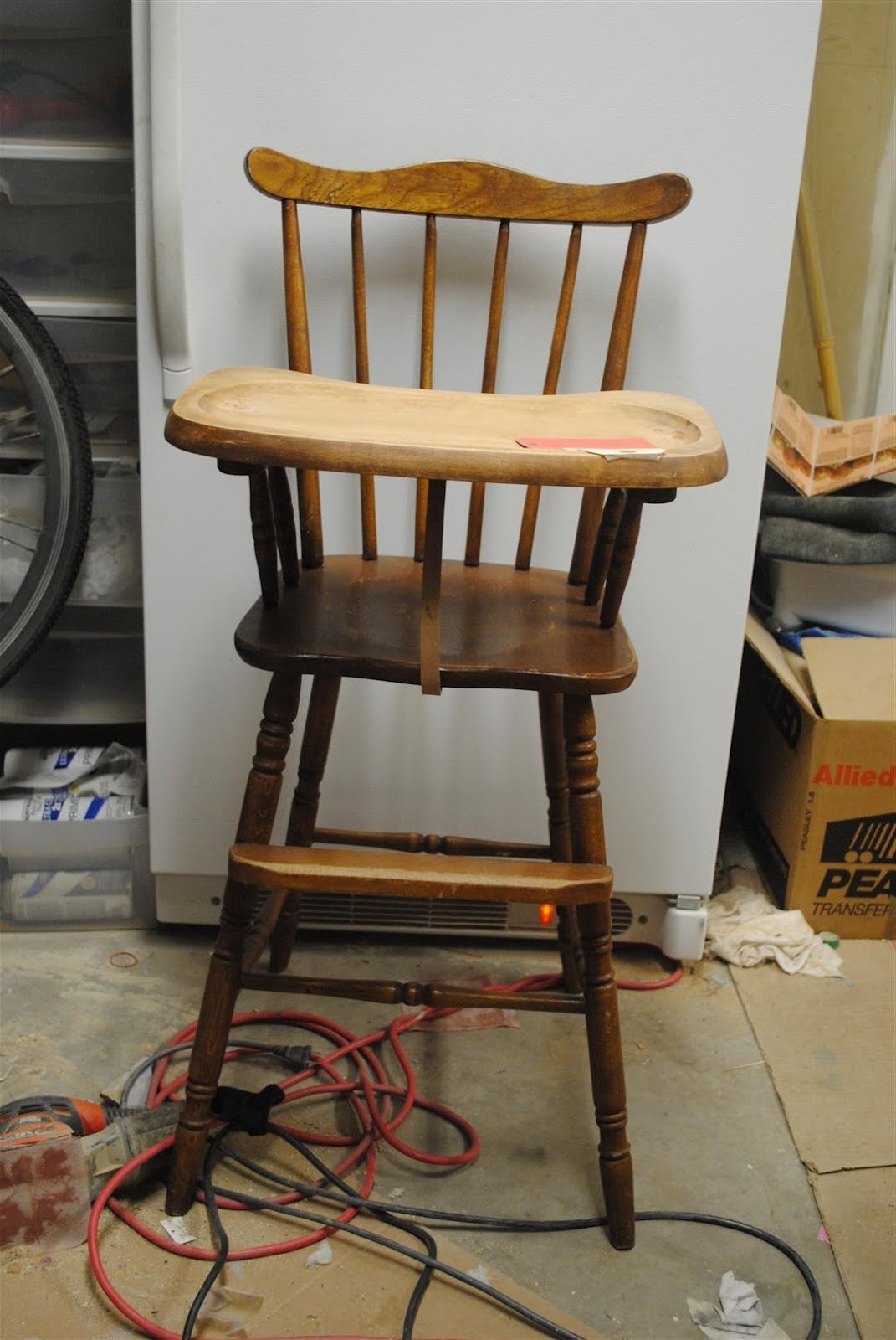 Diddle Dumpling Before And After Chevron Desk Vanity And Vintage High Chair