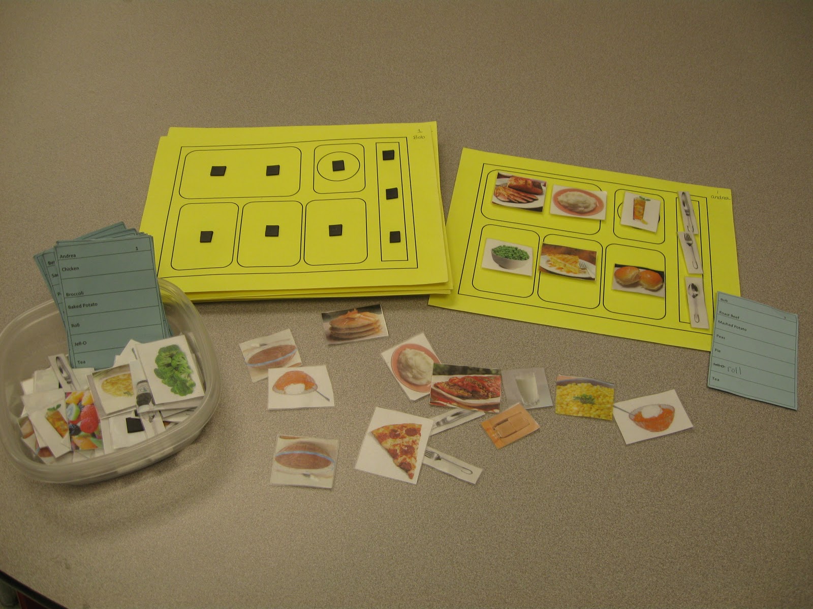 Adaptive Tasks Food Tray Vocational Task