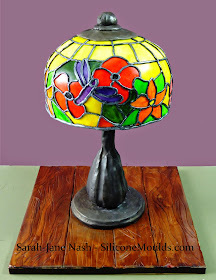structural and brightly coloured novelty tiffany lamp / table lamp cake