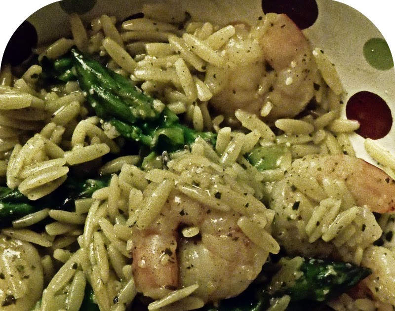 Macke Monologues Shrimp Risotto and Pesto