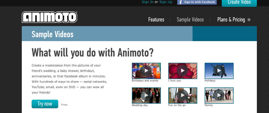 download animoto video and loop