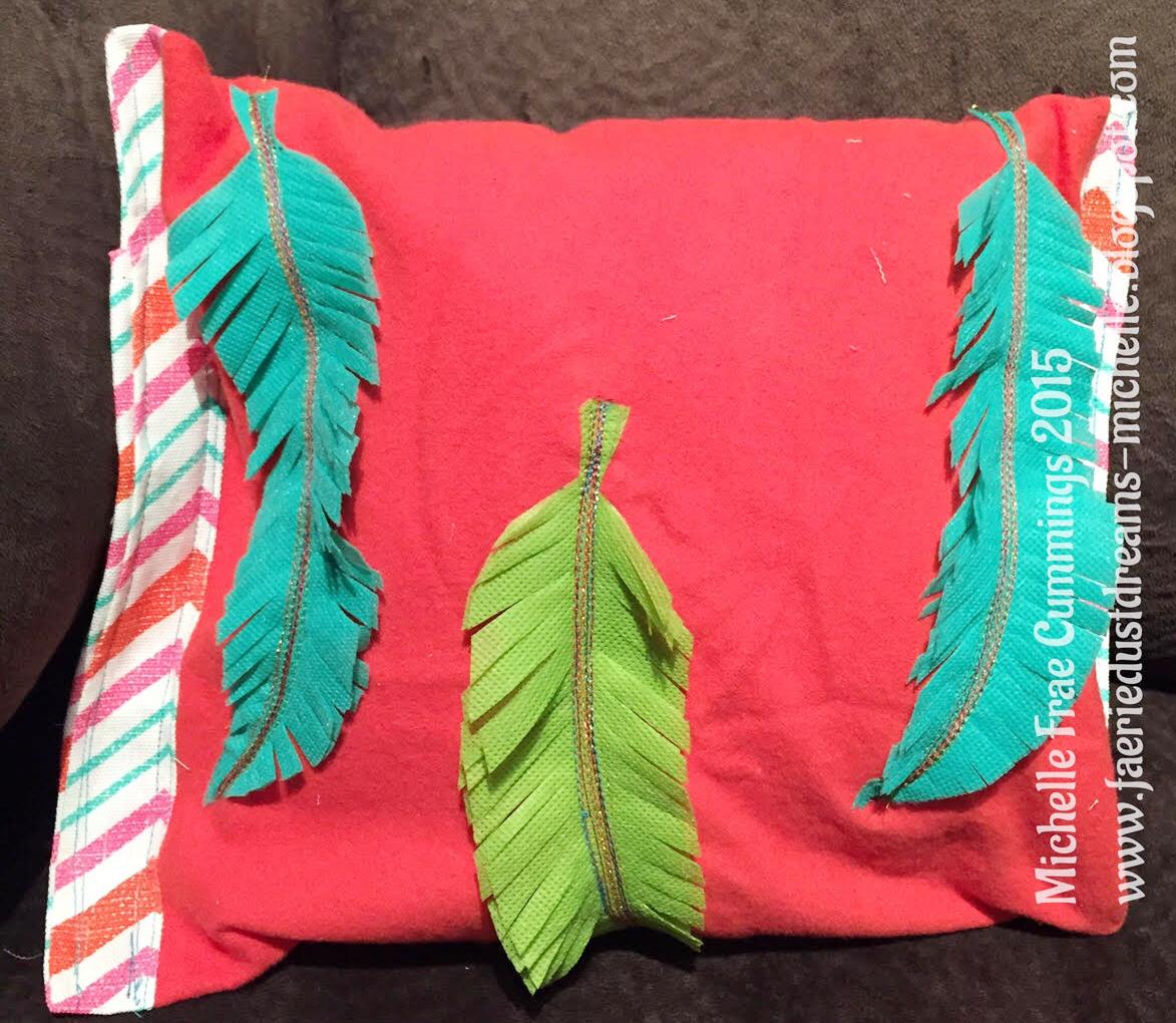 Faerie * Dust * Dreams Make a Feather Decorated Pillow with OlyFun!