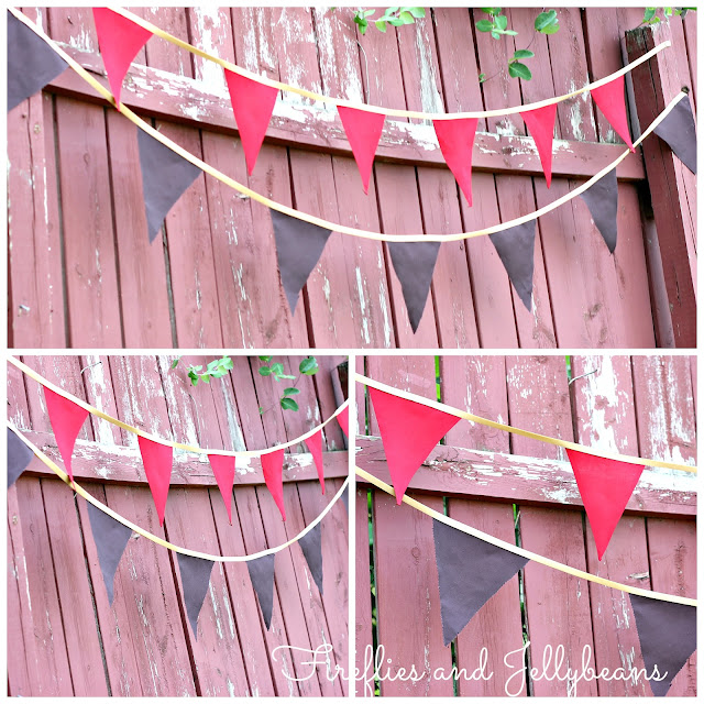 Fireflies and Jellybeans Easy DIY NoSew Pennant Banner