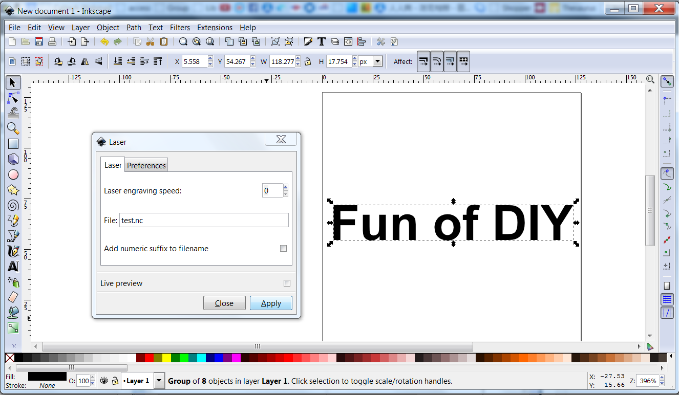 inkscape gcode for laser engraver text inkscape gcode for laser engraver text