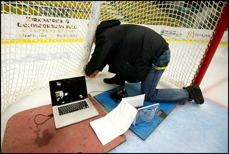Brian Jenkins Photography Hockey Net Cam Vermont Editorial Sports