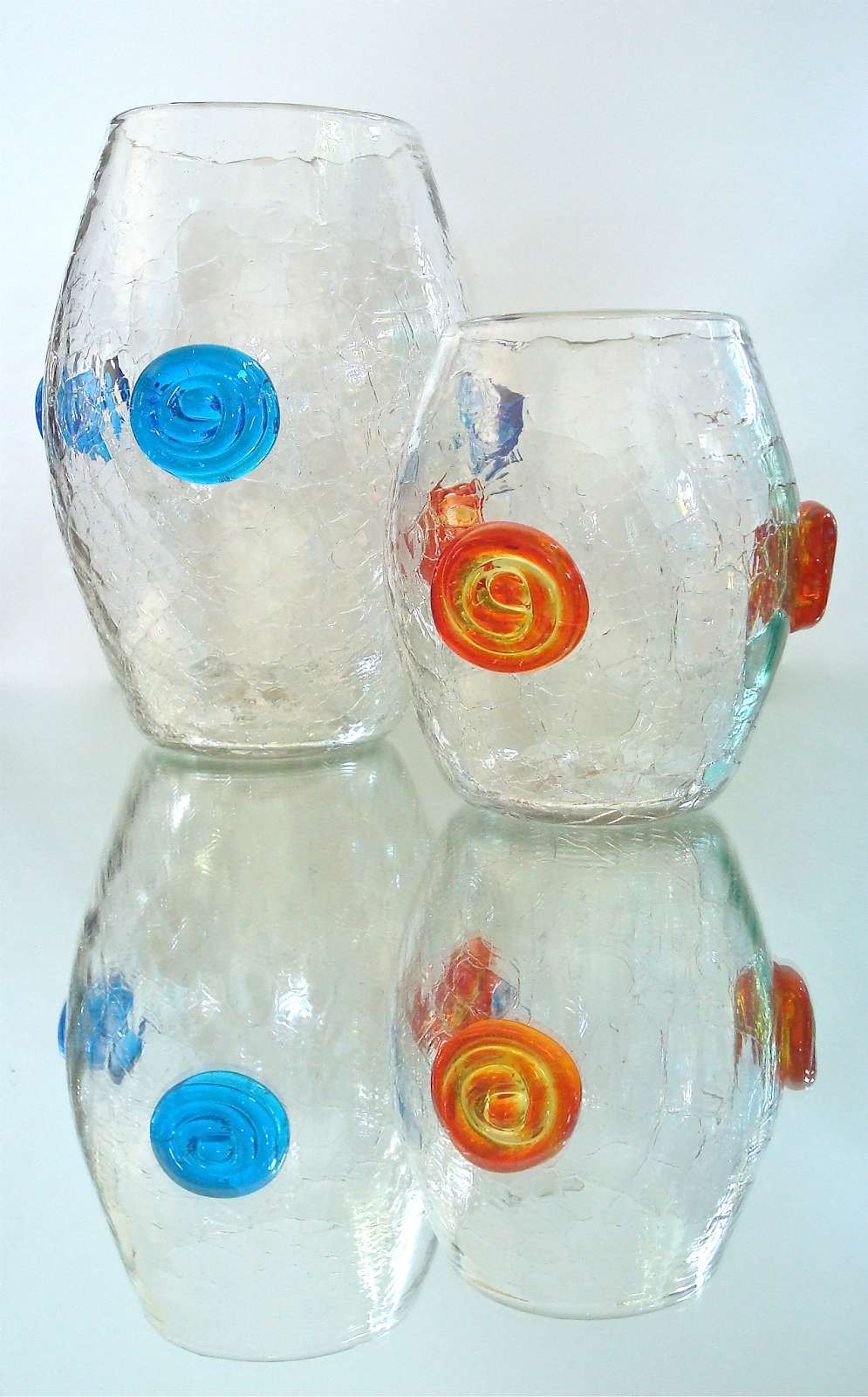 Heart of Glass Blenko Glass Blenko swirl medalion Husted vases
