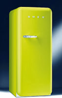 Yellow Smeg Refrigerator
