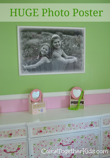 Awesome DIY!  Huge photo print for under $5