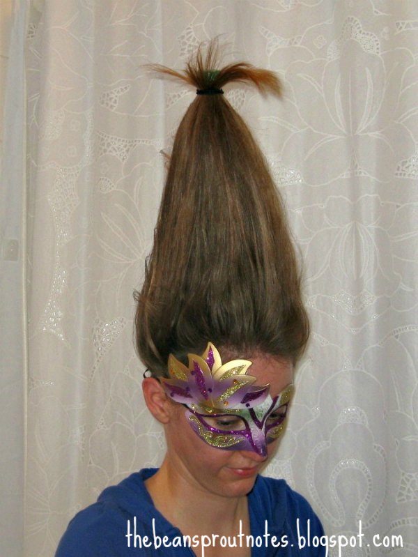 The Bean Sprout Notes Spooky Tall Hair Tutorial Halloween