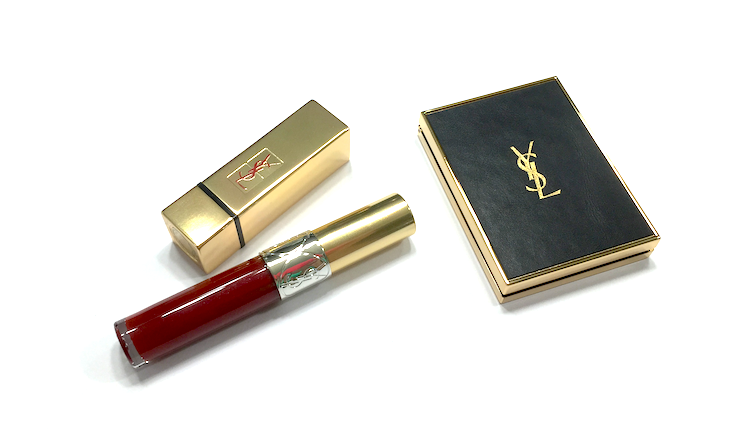 YSL Fall 2014 - Cuirs Fétiches Couture Palette, Rouge Pur Couture The Mats #210 Nude Acoustic, Gloss Volupté #106 Cuir Grenat