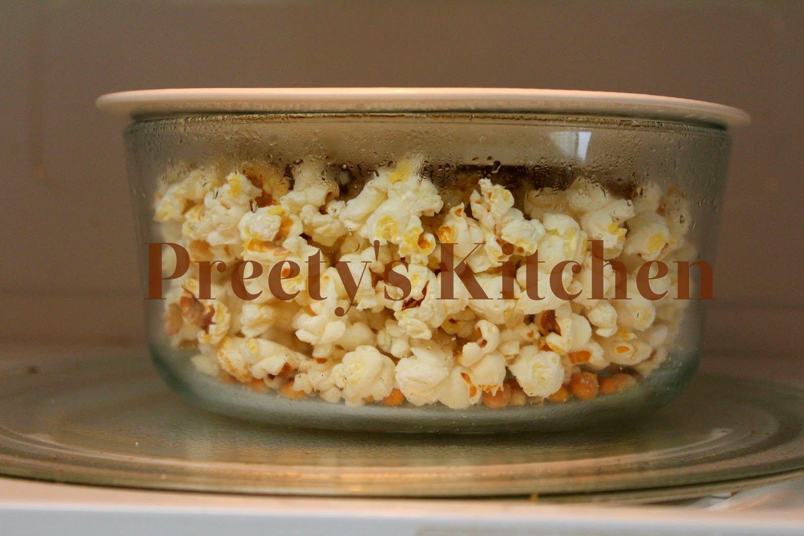 Preety's Kitchen How To Make Popcorn In Microwave With No Bag & No Oil