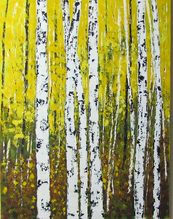 Sold -  Aspen/Birch Original Acrylic Painting on Canvas
