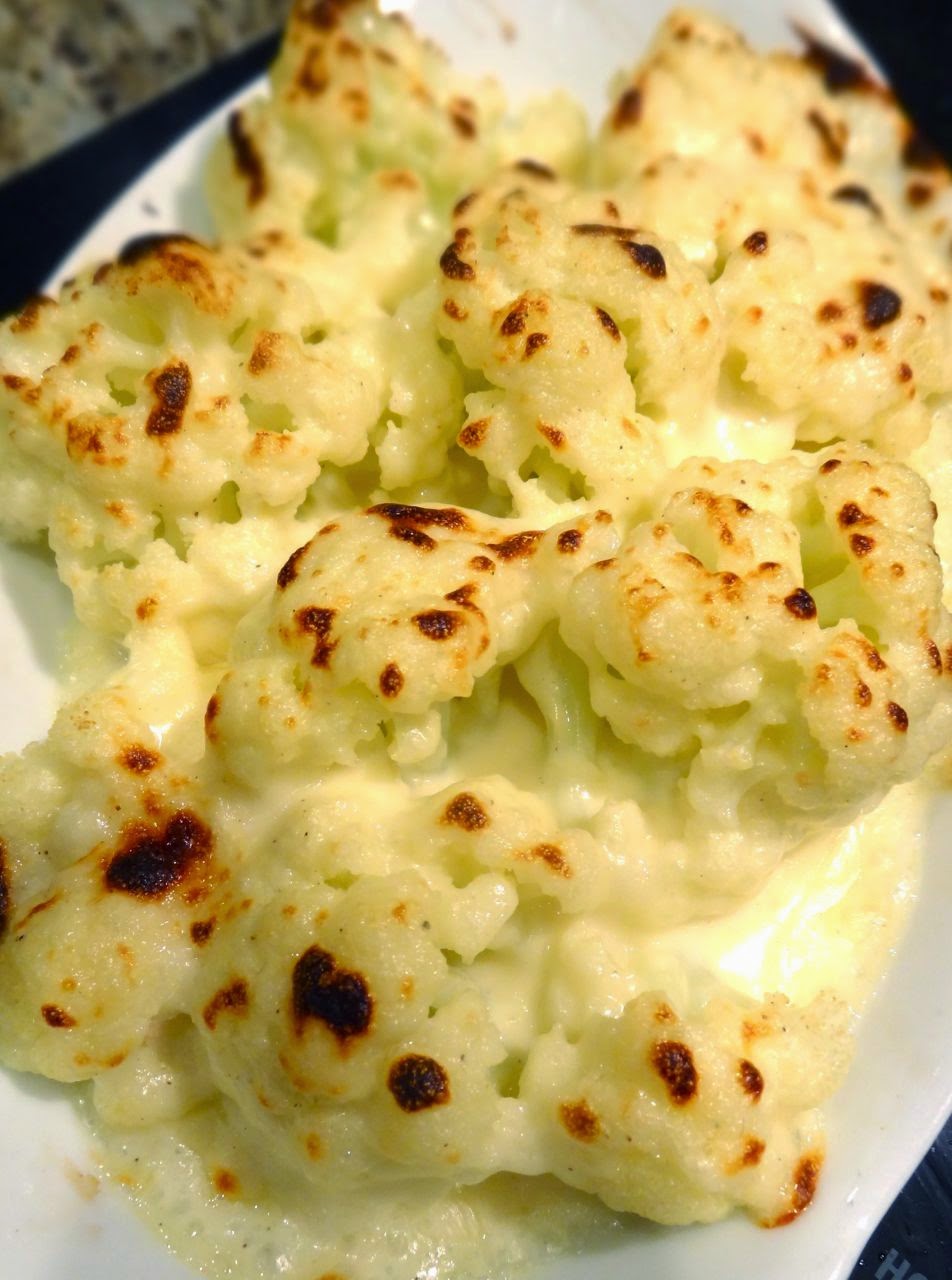 Scrumpdillyicious Cauliflower Gratin with Cheddar Béchamel Sauce