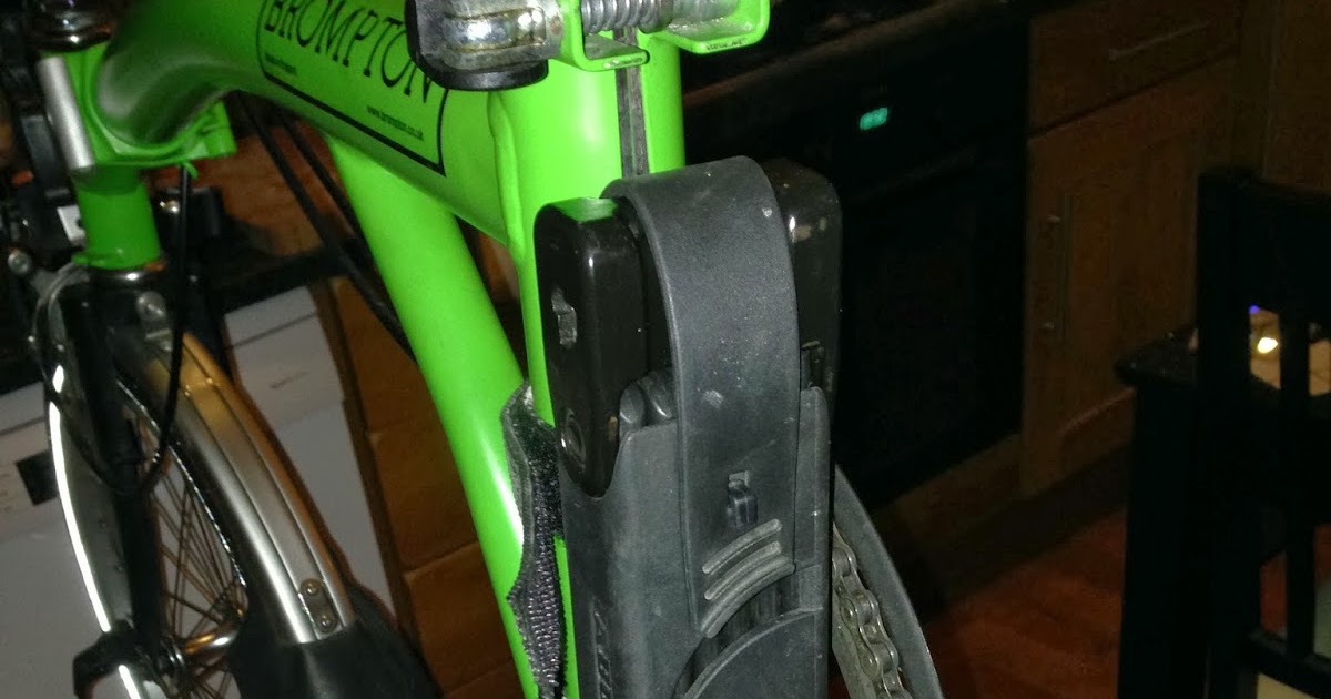 Rob's Bikes Abus lock on a Brompton
