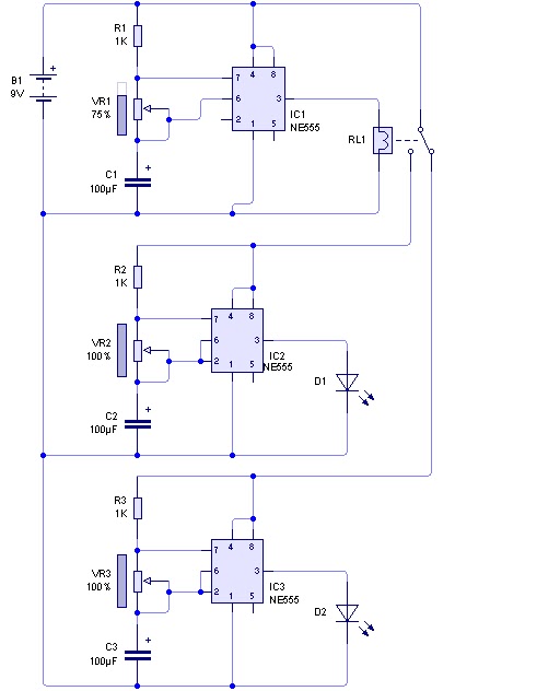 Rangkaian Lampu Flip Flop Menggunakan Relay Lampukita