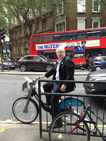 Boris Johnson on a Boris Bike