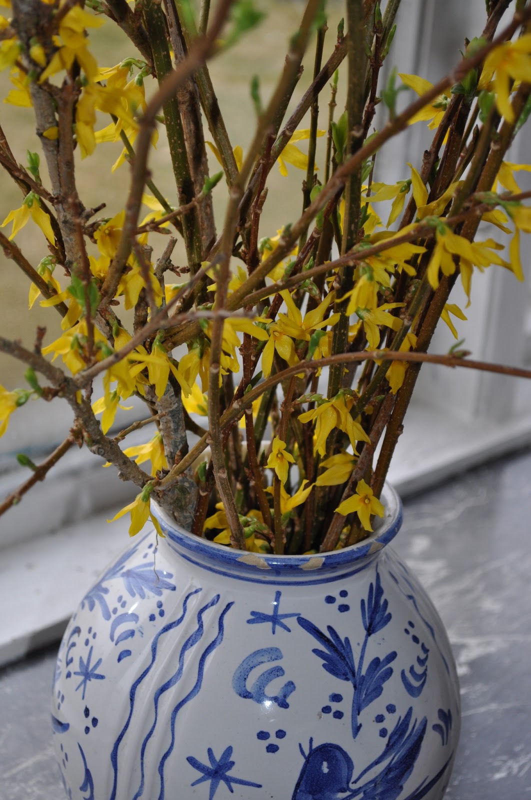 Den bly viol: blomstrende grene Stue viol