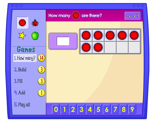 Mrs. Patton's Patch Free Tens Frame Game site