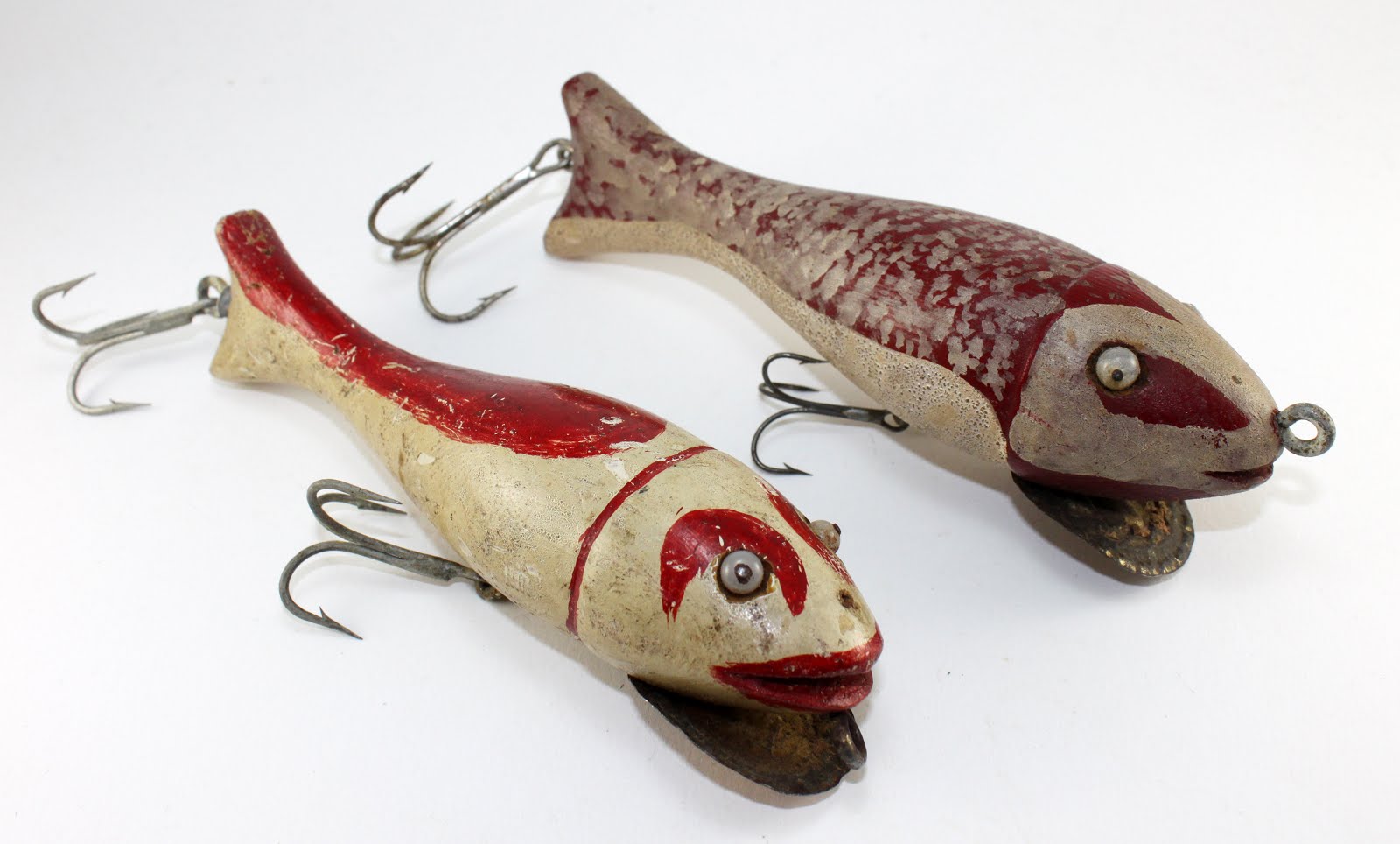 Chance's Folk Art Fishing Lure Research Blog: Intriguing Red and White musky  Minnows