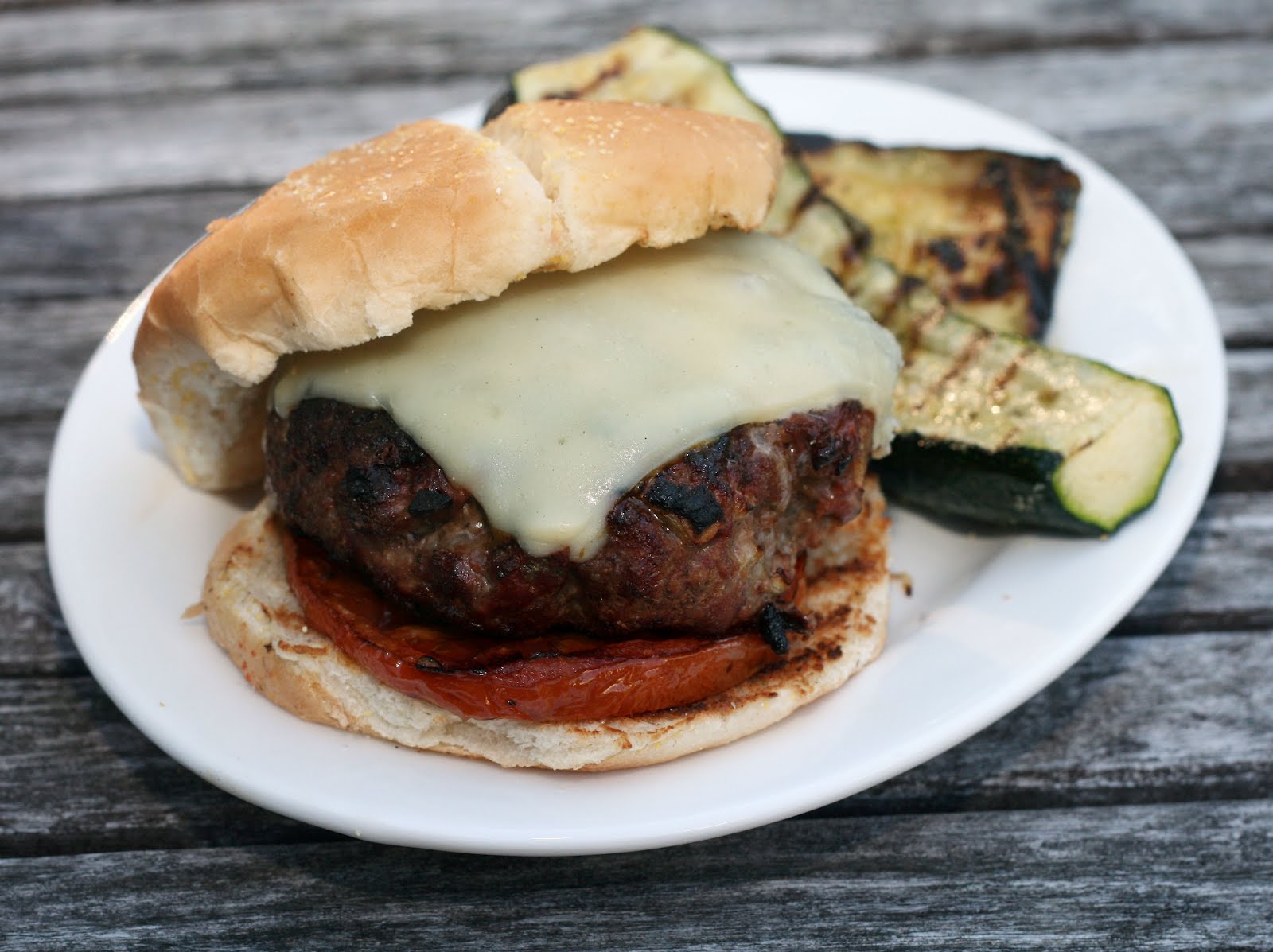 Italian Meatball Burgers with Grilled Tomatoes Coconut & Lime