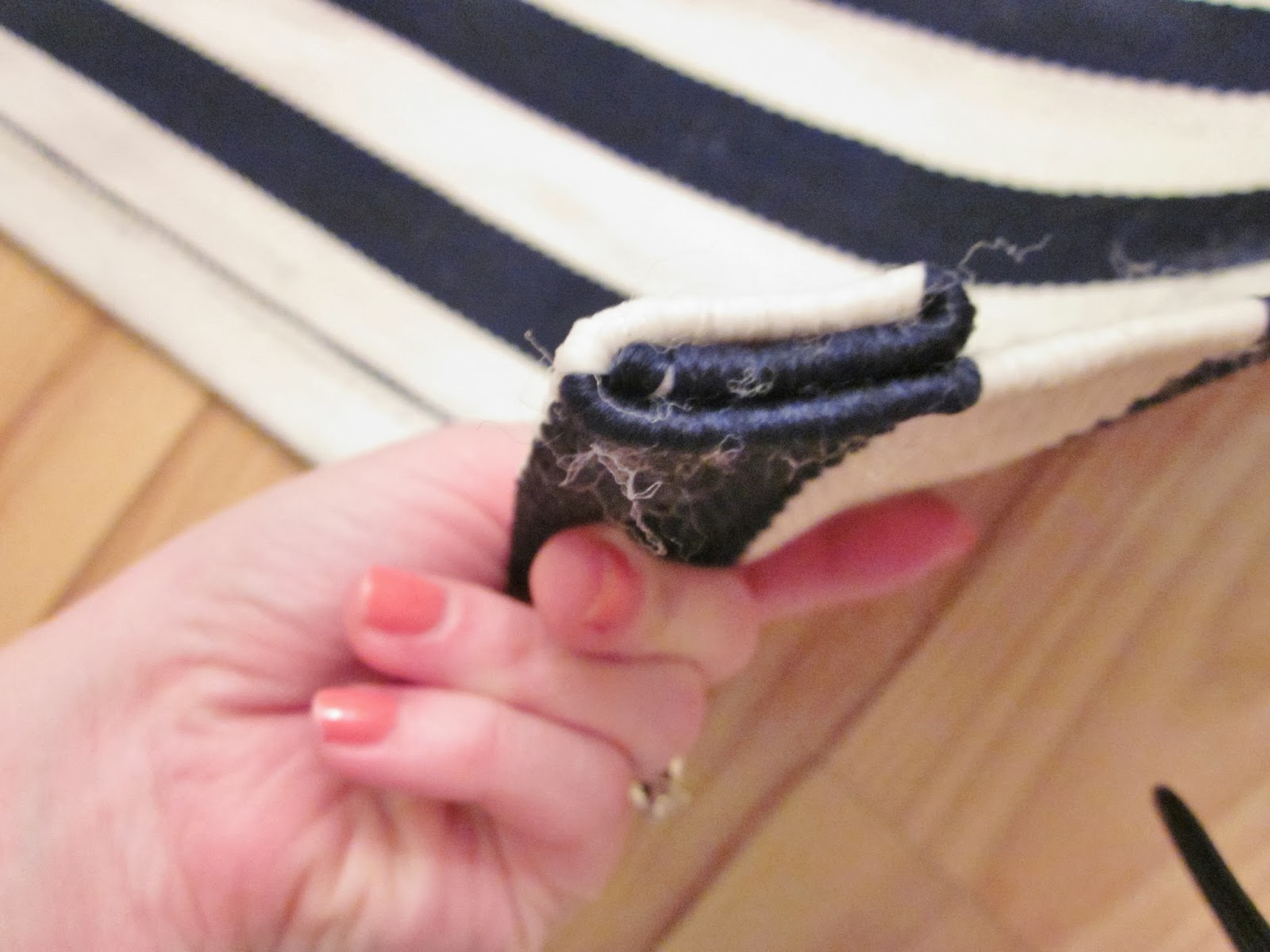 BonnieProjects How to Shorten a FlatWeave Rug {Easy Tutorial}