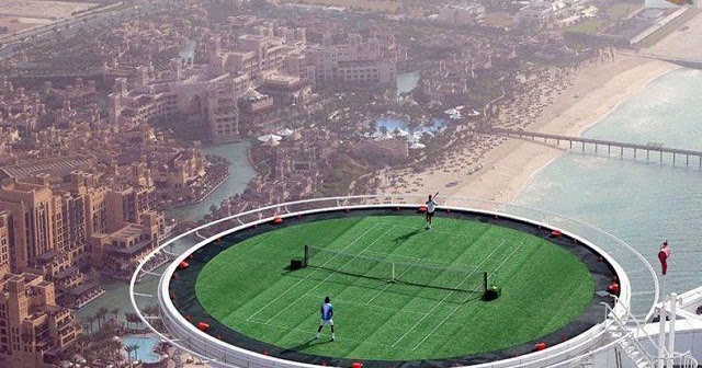 280 M High The Worlds Highest Tennis Court In Dubai ...