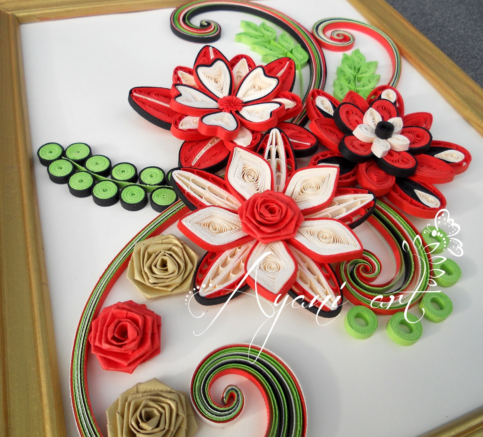 Ayani art Quilled colorful frame