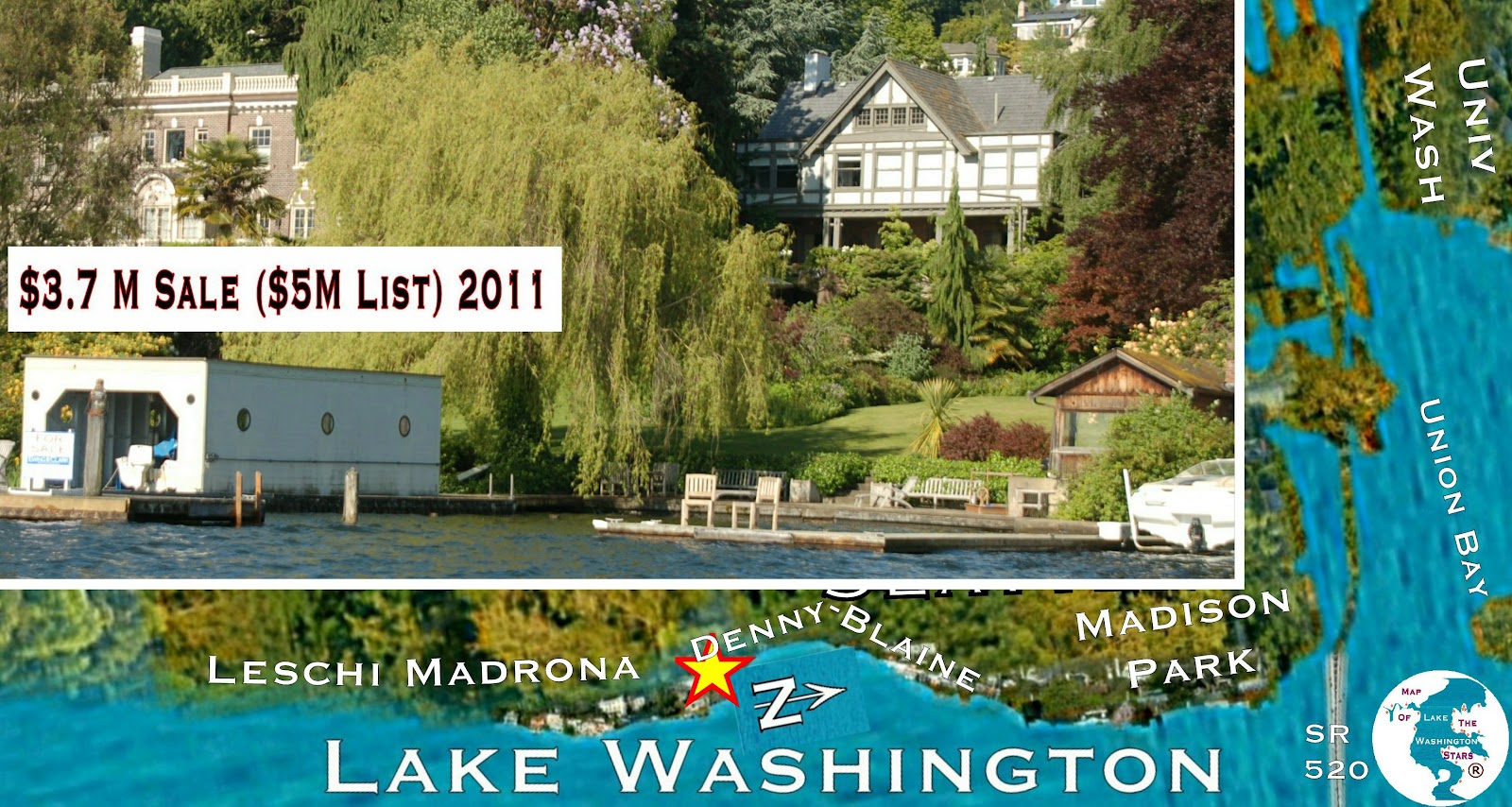 Lake Washington Cruising North DennyBlaine Waterfront Mansions