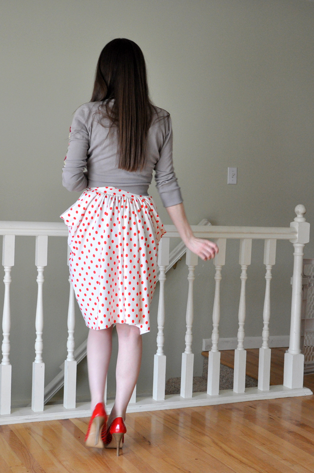 C&C The gathered drape skirt with pockets tutorial