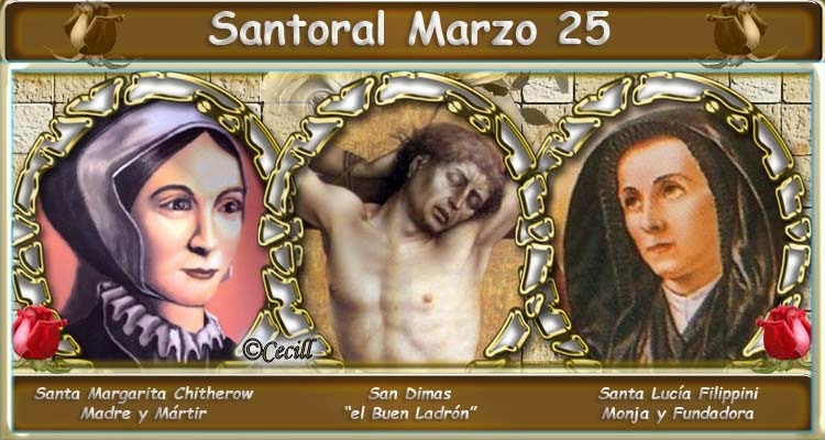 25 Marzo Santo Del Giorno Vidas Santas: Santoral Marzo 25