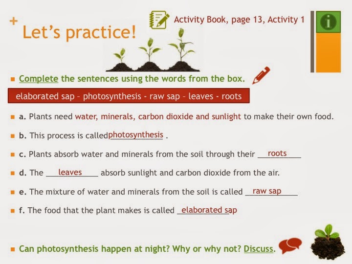Tic Tac Science Year 4. Unit 4. Plants and animals Plants make their