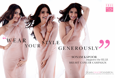 Sonam Kapoor Supports Elle’s Breast Cancer Awareness Campaign Print Advertisement posters