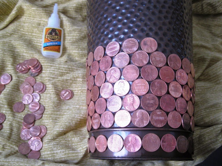 The Crafty Adventures of The Naughty Bear A Penny Saved Is A Penny Urned...A Vase Upcycled With