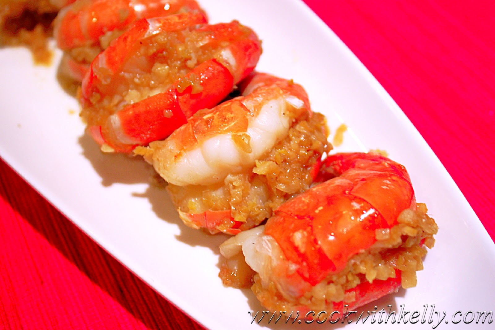 Cook with Kelly Baked Tiger Prawns with Butter and Garlic/奶油烤虎蝦