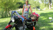 Sebastiano con la sua motocicletta