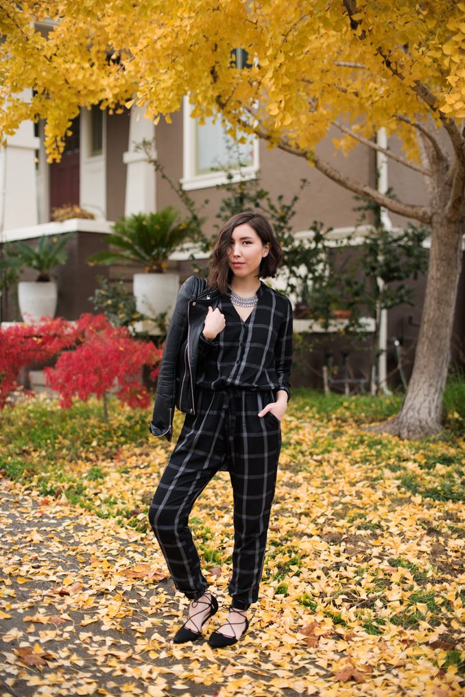 old navy black and gold jumpsuit