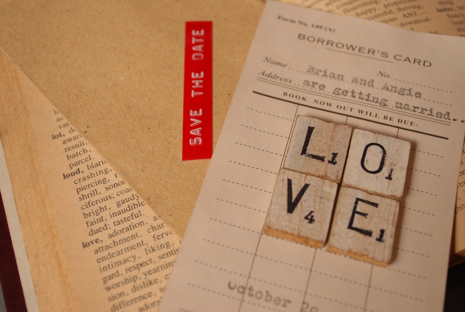 candidly prettys library card save the date tutorial the library card save the date