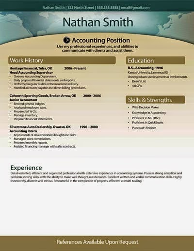 example of modern resume