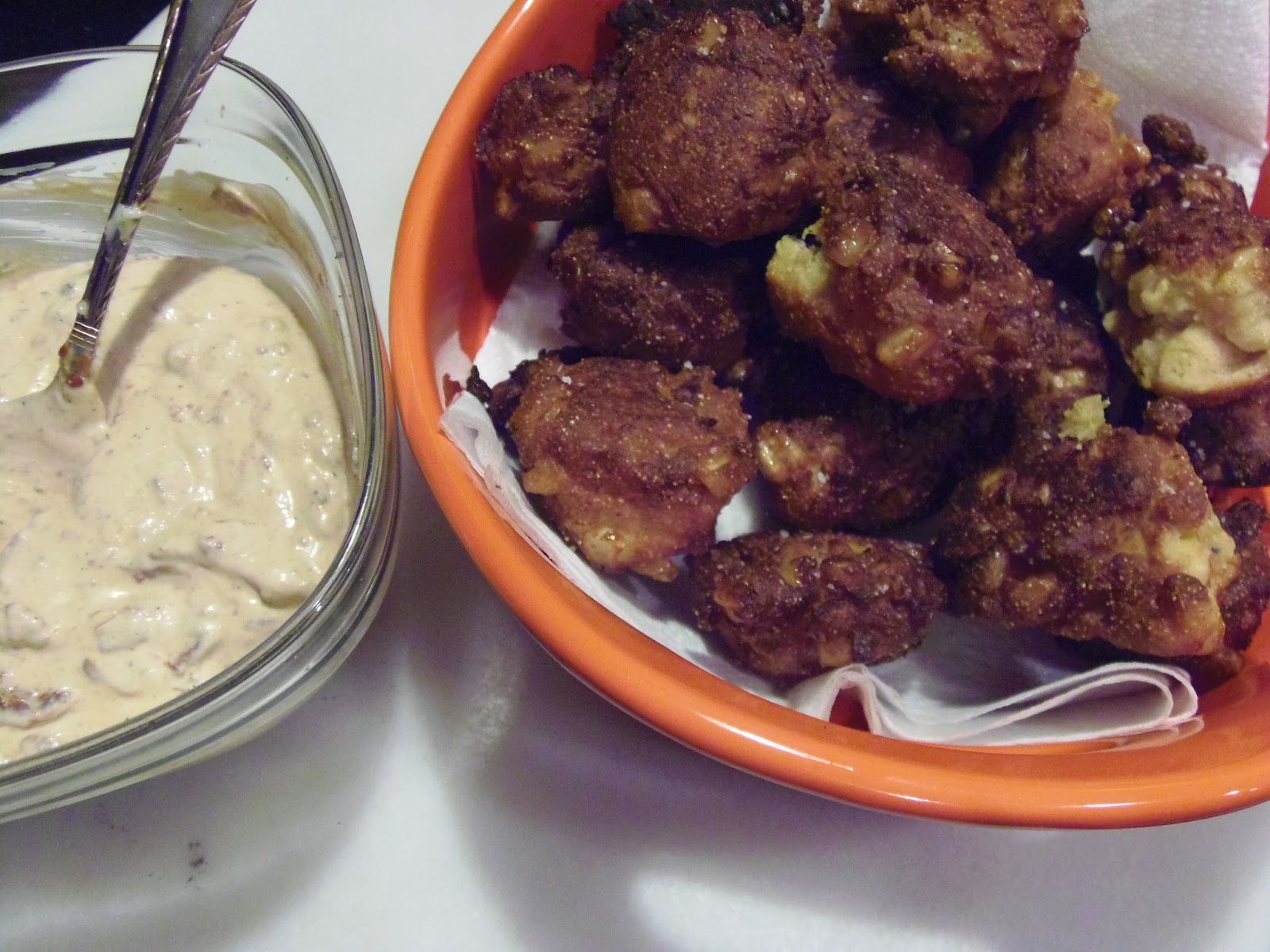 Corn Fritters with Adobo Dipping Sauce Kudos Kitchen by Renée