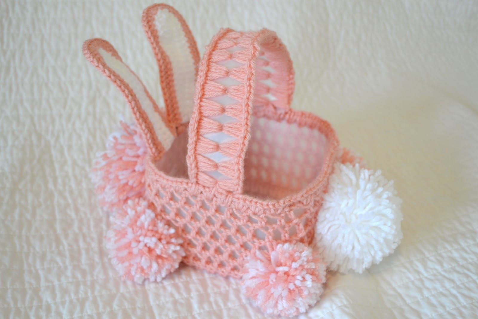 All Things Bright and Beautiful: Crochet Easter Bunny Basket