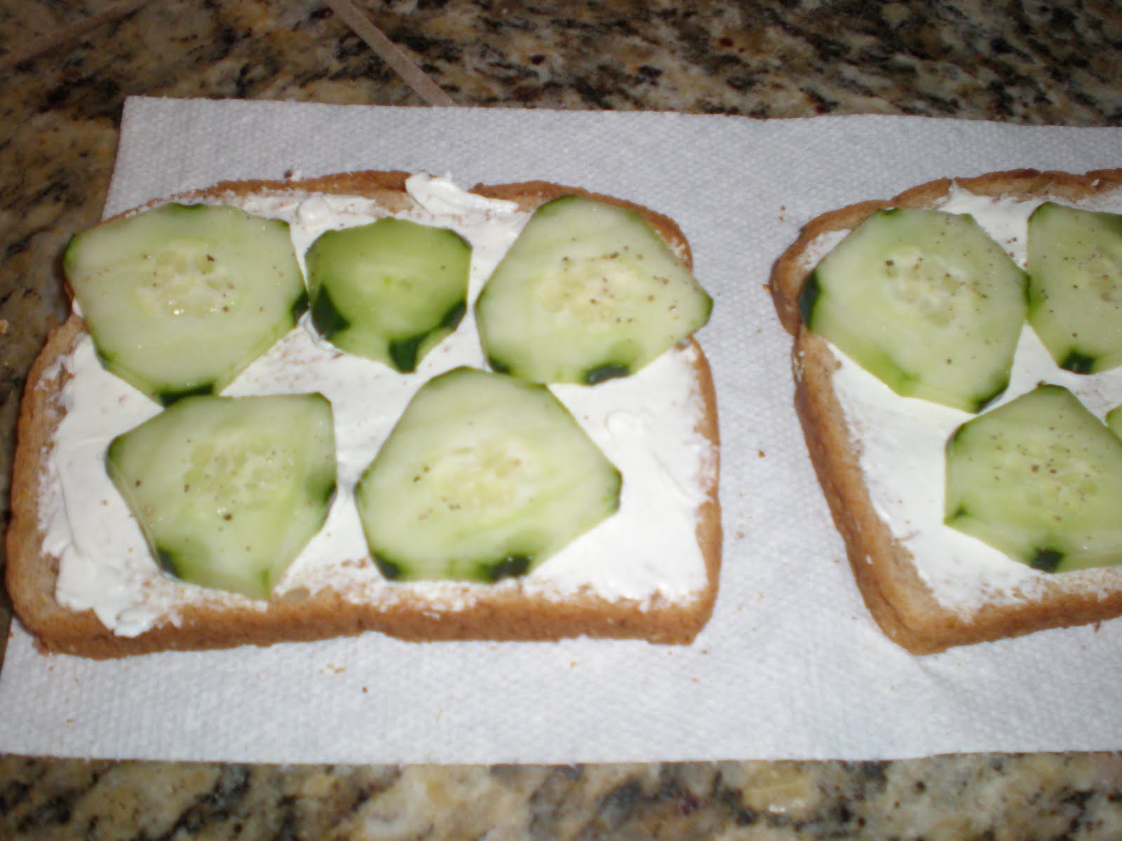 Love Thy Kitchen Cream Cheese & Cucumber Toast