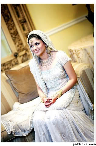 She Fashions White Indian Wedding Dress