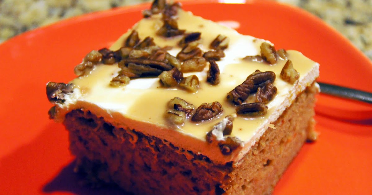 Little Bit of Everything Sea Salt Caramel Carrot Poke Cake